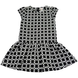 Gymboree Girls Black & White Swan Drop Waist Dress (Size 8)